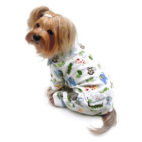 Zoo Animals Flannel Pajamas with 2 Pockets - L