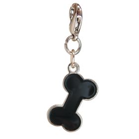 Black Bone Metal Charm