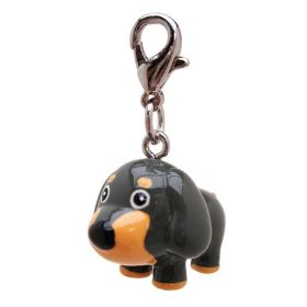 Poly 3-D Long Ears Grey Dog CHarm