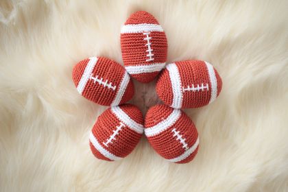 Crochet Football Dog Toy
