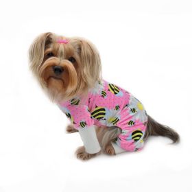 Ultra Soft Plush Minky Bumblebee & Flower Pajamas - S