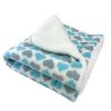 Blue & Gray Hearts Fleece/Plush Blanket