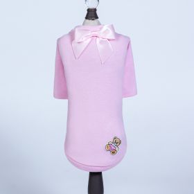 Baby Bear Dog Tee (Color Options: Baby Pink, Size: M)
