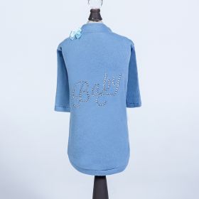 Baby Dog Tee (Color Options: Blue, Size: L)