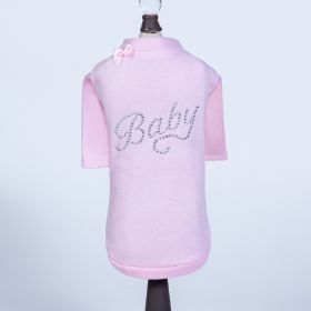 Baby Dog Tee (Color Options: Pink, Size: S)