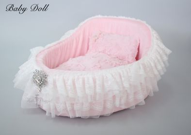 Crib Dog Bed (Color Options: Baby Doll Pink)