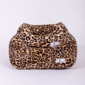 Cashmere Dog Bed (Color Options: Leopard, Size: SM)