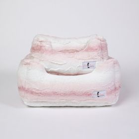 Cashmere Dog Bed (Color Options: Pink Angora, Size: SM)