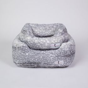 Cashmere Dog Bed (Color Options: Silver Fawn, Size: SM)