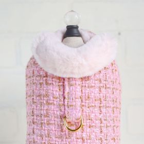Chantel Tweed Dog Coat (Color Options: Bubblegum Pink, Size: S)