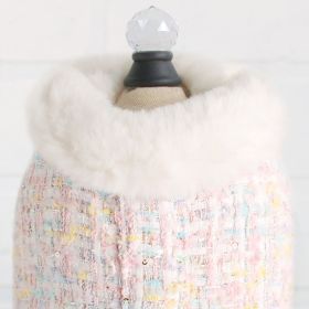 Chantel Tweed Dog Coat (Color Options: Candy, Size: S)