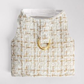 Chantel Tweed Dog Harness (Color Options: Cream, Size: S)