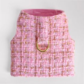Chantel Tweed Dog Harness (Color Options: Bubblegum Pink, Size: M)