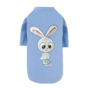 Cutie Dog Tee (Color Options: Baby Blue Bunny, Size: XS)