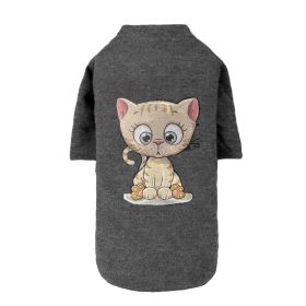 Cutie Dog Tee (Color Options: Dark Grey Kitty, Size: XXS)