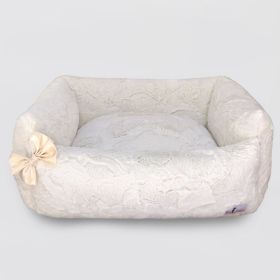 Dolce Vita Dog Bed (Color Options: Ivory, Bow Option: Bow)