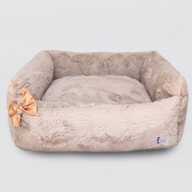 Dolce Vita Dog Bed (Color Options: Latte, Bow Option: Bow)