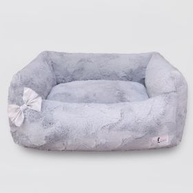 Dolce Vita Dog Bed (Color Options: Sterling, Bow Option: Bow)
