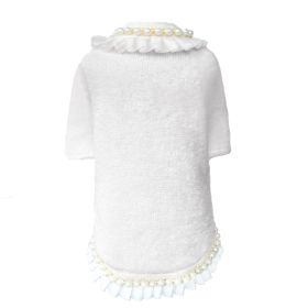 Dream Pearls Dog Sweater (Color Options: Ivory, Size: L)