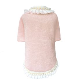 Dream Pearls Dog Sweater (Color Options: Peach, Size: M)