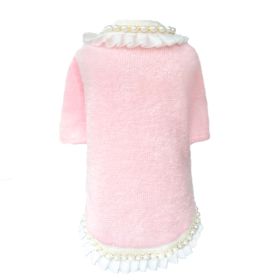 Dream Pearls Dog Sweater (Color Options: Baby Pink, Size: S)