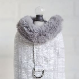 Gia Dog Coat (Color Options: Silver, Size: S)