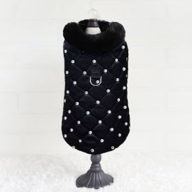 Glamour Baby Dog Coat (Color Options: Caviar, Size: S)
