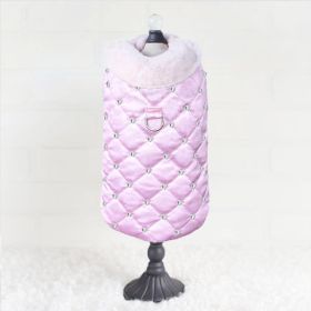Glamour Baby Dog Coat (Color Options: Blush, Size: S)
