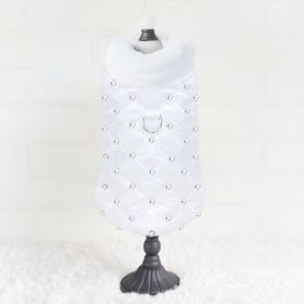 Glamour Baby Dog Coat (Color Options: Snow, Size: S)