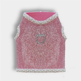 Imperial Crystal Dog Harness (Color Options: Prima Donna Pink, Size: S)