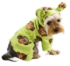Silly Monkey Fleece Hooded Pajamas (Color Options: Lime, Size: XL)
