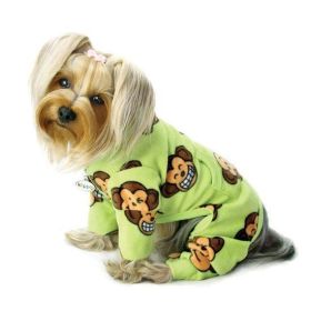 Silly Monkey Fleece Turtleneck Pajamas (Color Options: Lime, Size: L)