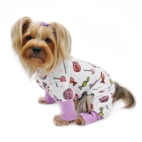 Ultra Soft Plush Minky Sweet Candies Pajamas (Size: XS)