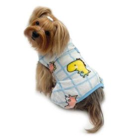 Ultra Plush Colorful Dinosaurs Front Sleeveless Pajamas (Size: XS)