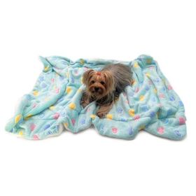Ultra Plush Colorful Hearts Blanket (Color Options: Blue, Size: S)