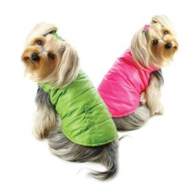Reversible Parka Vest with Ruffle Trims (Size: XS)