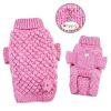 Pink Bobble Stitch Turtleneck Hand Knitted Sweater