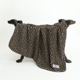 Obsidian Dog Blanket (Color: Black & tan, Size: S)
