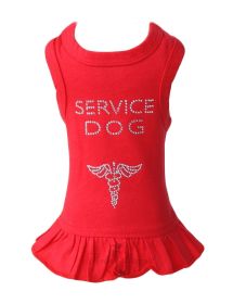 Service Dog Dress (Color Options: Red, Size: XXS)