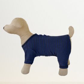 Sweet Dreams Dog Pajamas (Color Options: Striped Blue, Size: L)