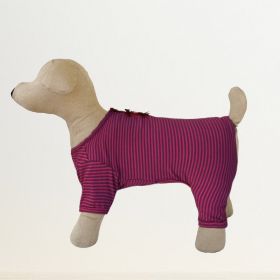 Sweet Dreams Dog Pajamas (Color Options: Striped Pink, Size: S)