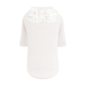 Sweet Magnolia Dog Sweater (Color Options: Cream, Size: S)