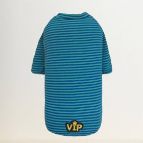 VIP Baby Dog Tee (Color Options: Striped Teal, Size: S)