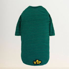 VIP Baby Dog Tee (Color Options: Striped Green, Size: M)