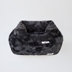 Bella Dog Bed Collection (Color Options: Black, Size: S)
