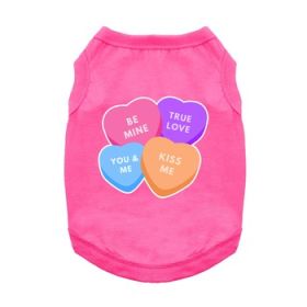 Conversation Hearts Dog Shirt (Size: M)