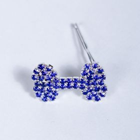 Crystal Bone Barrette (Color Options: Blue)
