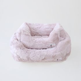 Luxe Dog Bed (Color Options: Blush, Size: S)
