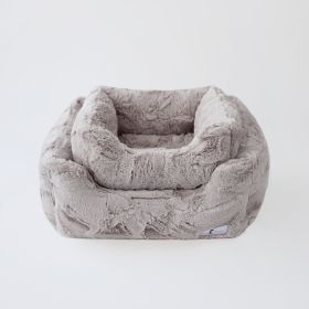 Luxe Dog Bed (Color Options: Taupe, Size: S)
