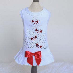 Holiday Sparkle Dog Dress (Color Options: White, Size: XXS)